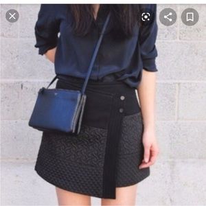 CAbi #926 Black Swathe Mini Skirt Size Medium